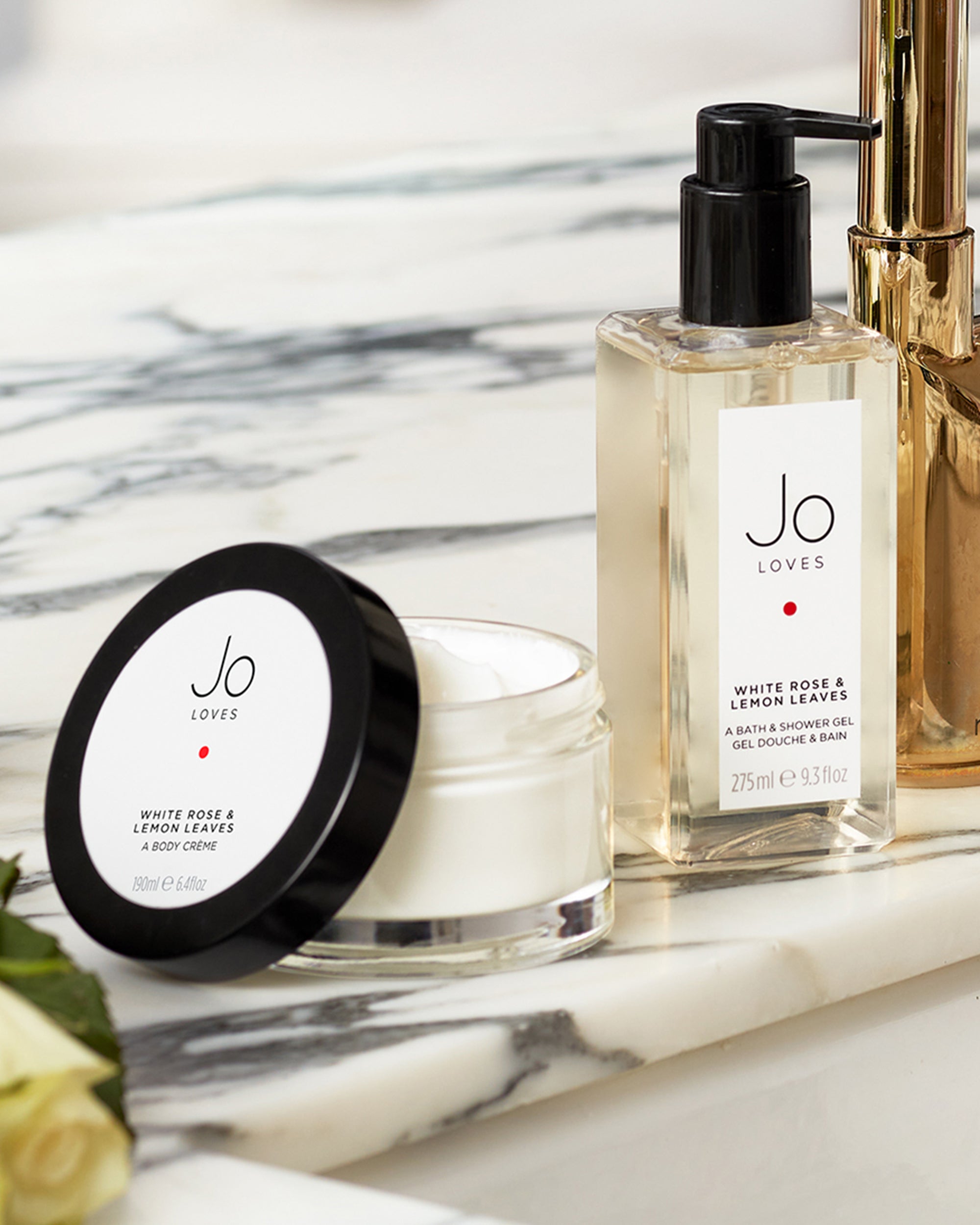 White Rose & Lemon Leaves Body Crème (190ml)