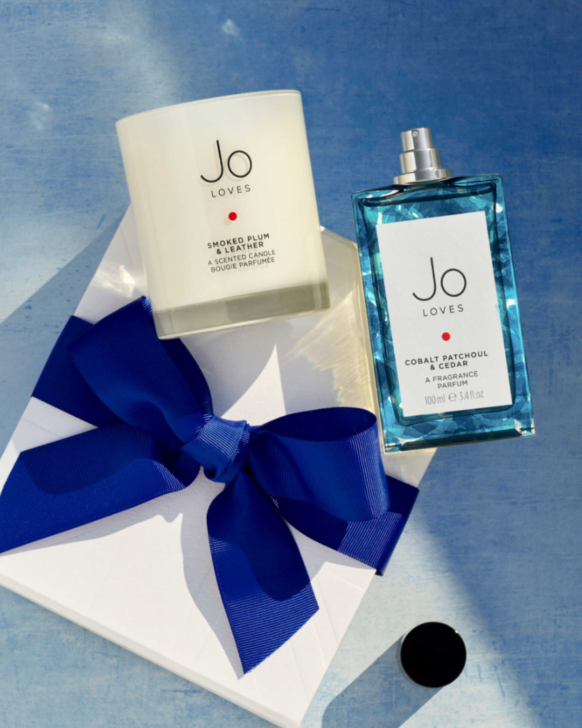 Cobalt Patchouli & Cedar A Fragrance 100ml and Smoked Plum & Leather A Home Candle 185g