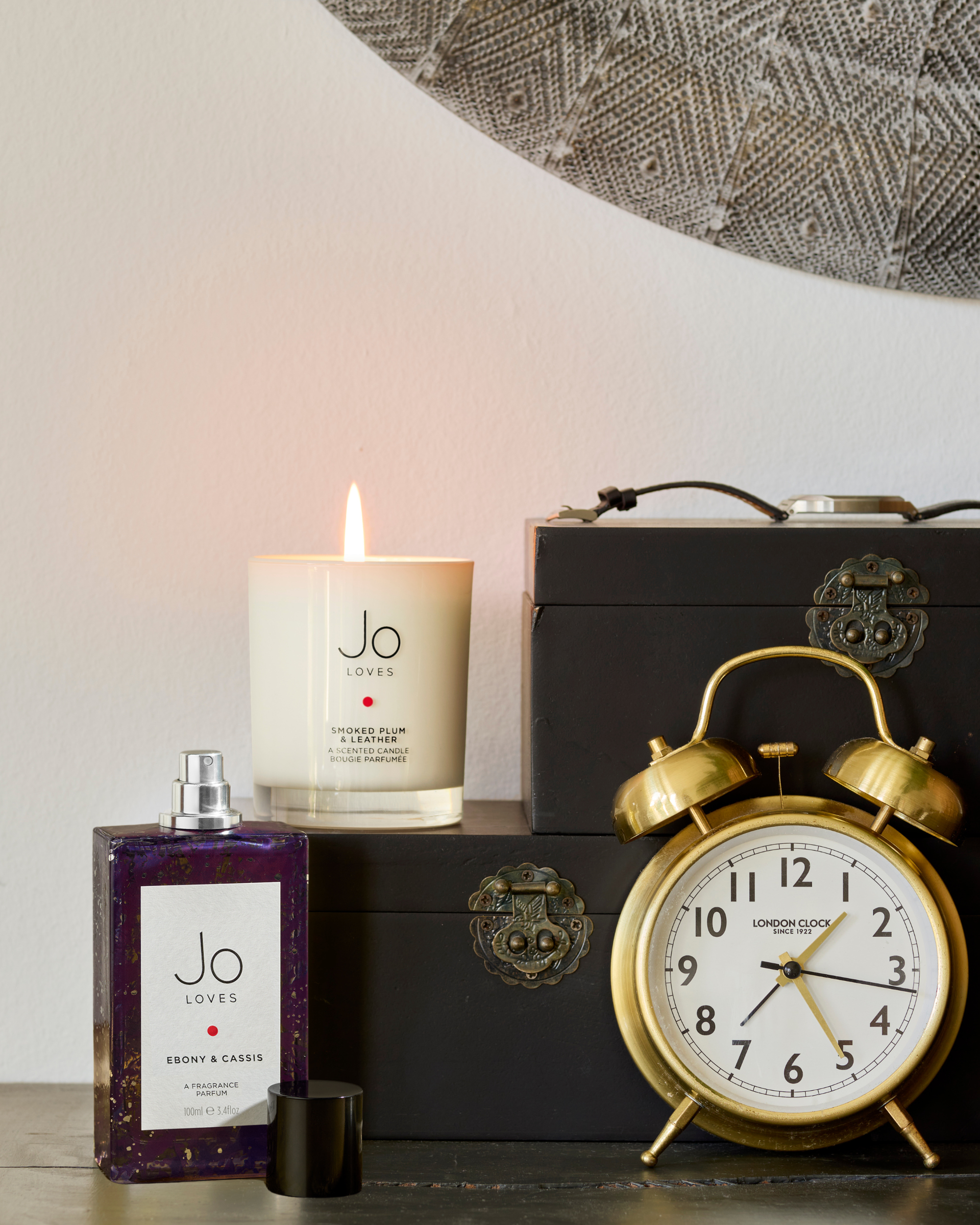 Ebony & Cassis A Fragrance 100ml and Smoked Plum & Leather A Home Candle 185g
