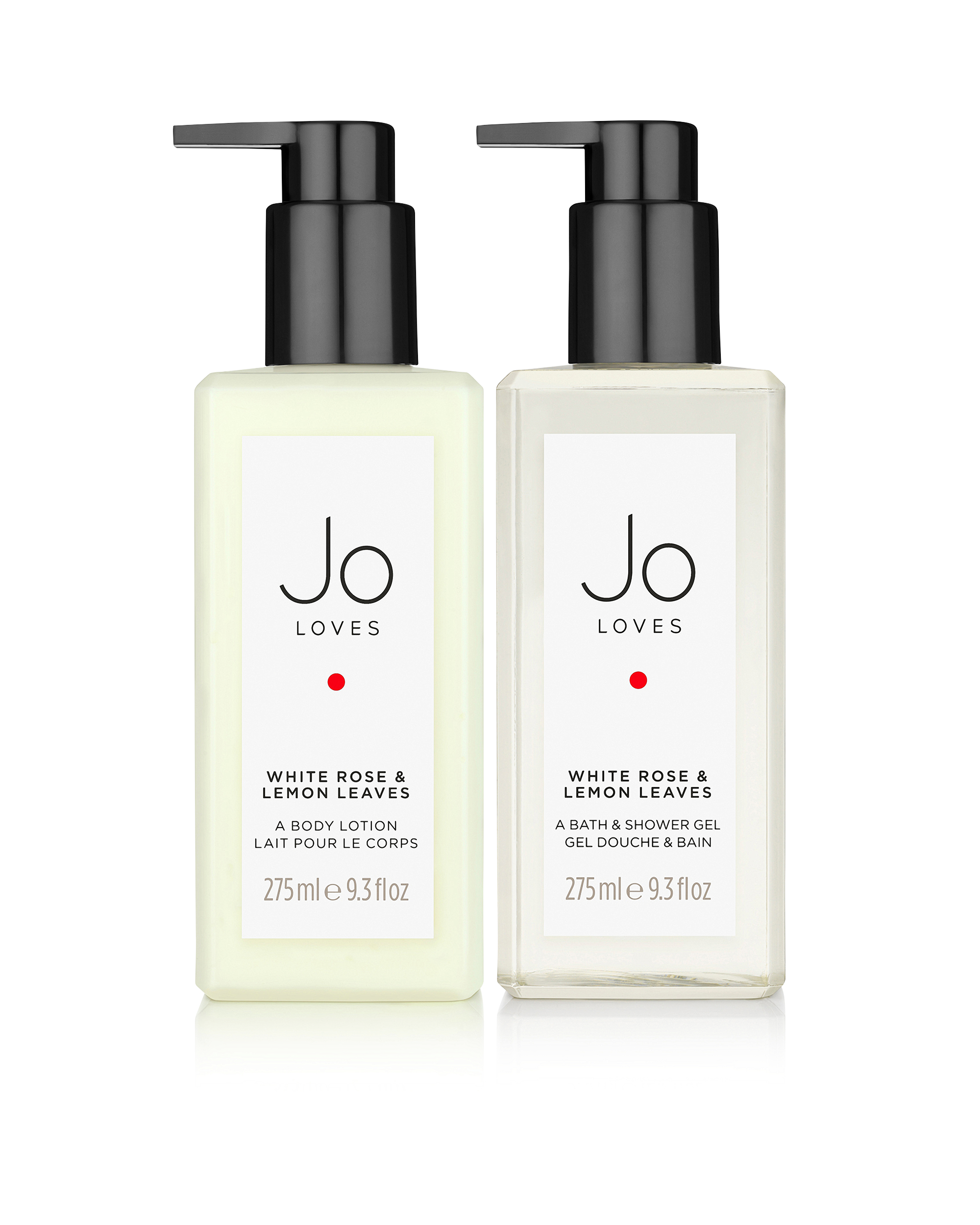 White Rose & Lemon Leaves Bath & Shower Gel and Lotion Set (275ml+275ml)