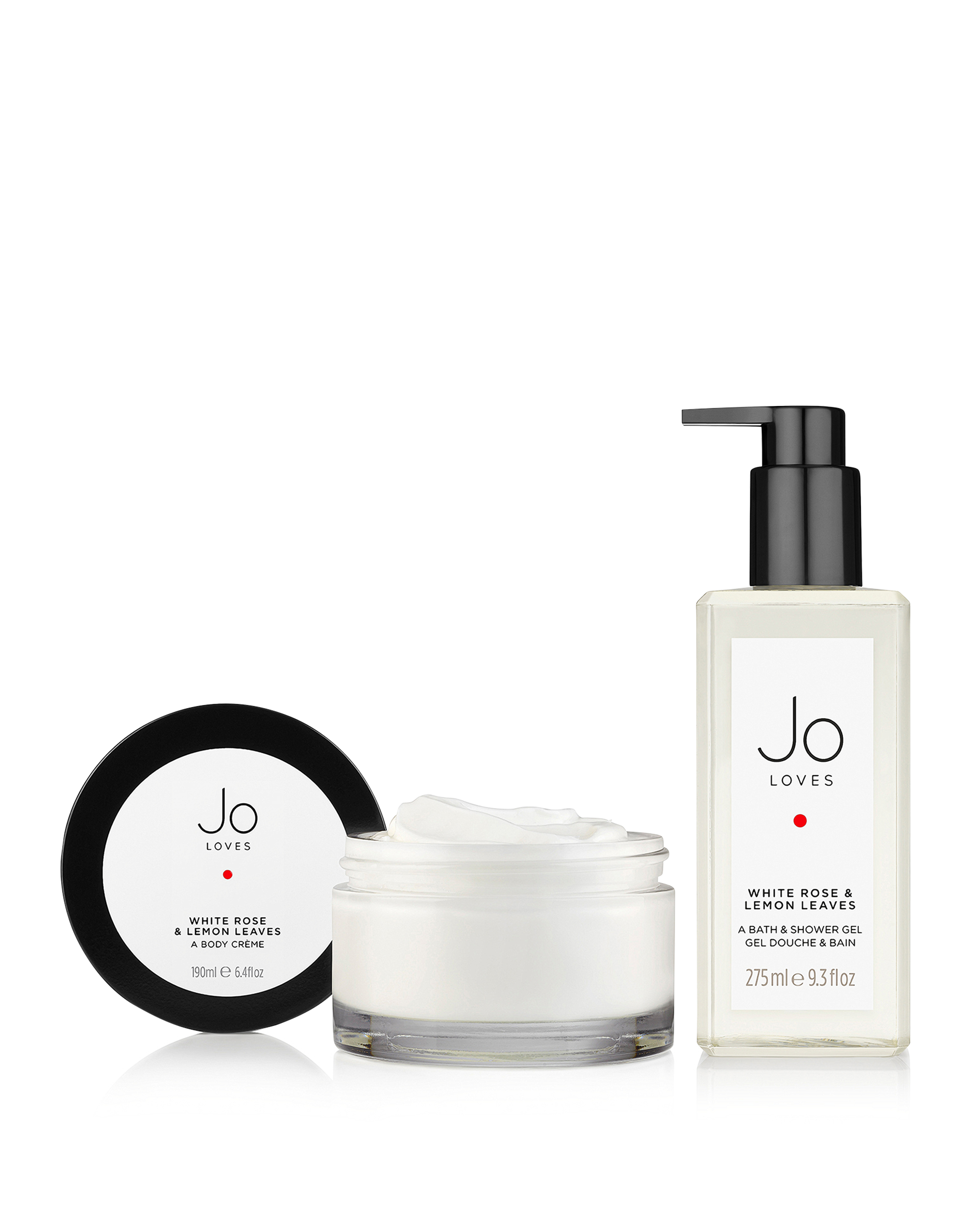 White Rose & Lemon Leaves Bath & Shower Gel and Body Crème Set (275ml+190ml)