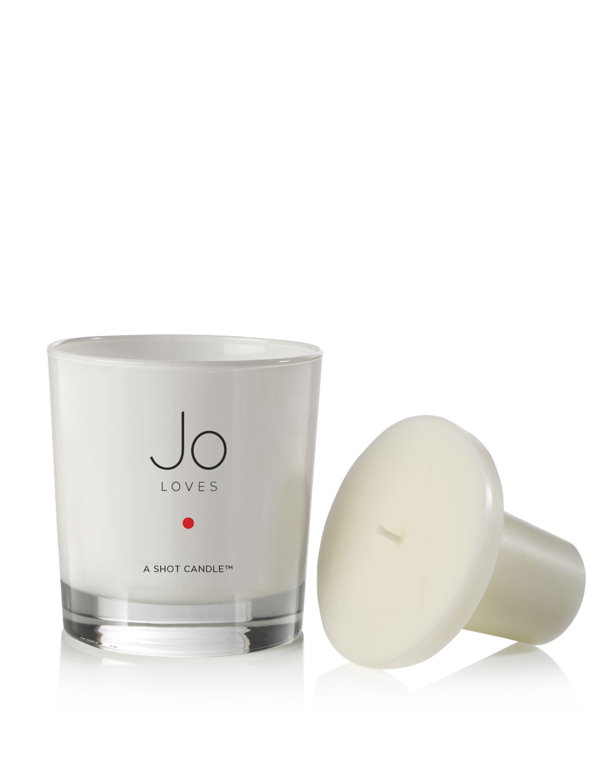 Shot Candle™ White Rose & Lemon Leaves Base with Rose Petal 25 Shot