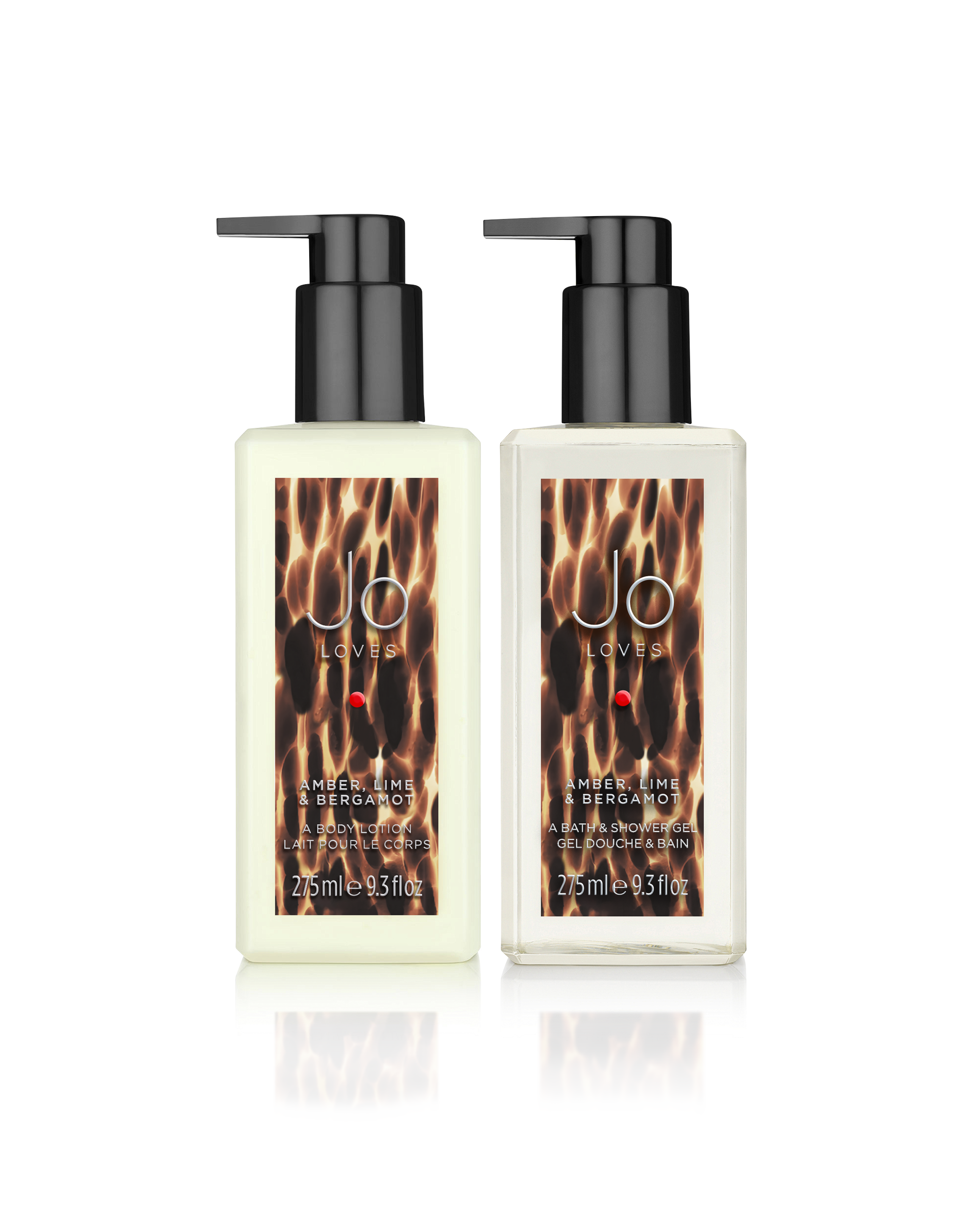 Amber, Lime & Bergamot Bath & Shower Gel and Lotion Set (275ml+275ml)
