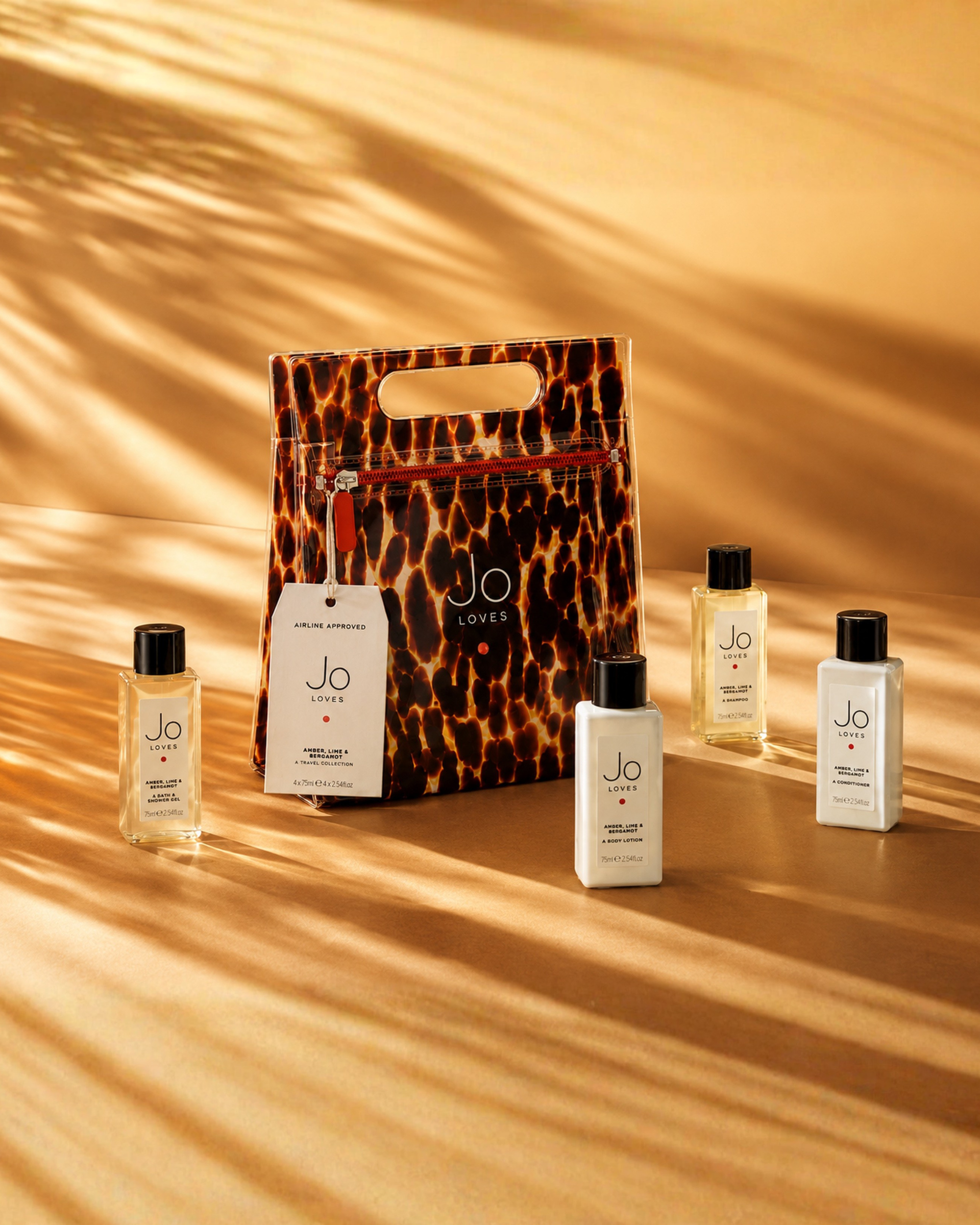 Amber, Lime & Bergamot Airline Travel Collection (4x75ml)
