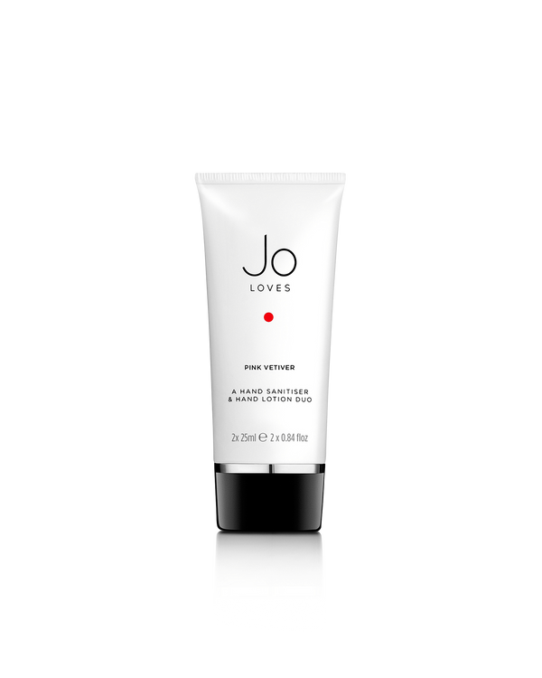 Jo Loves | Pink Vetiver A Hand Sanitiser & Lotion Duo | 2x25ml