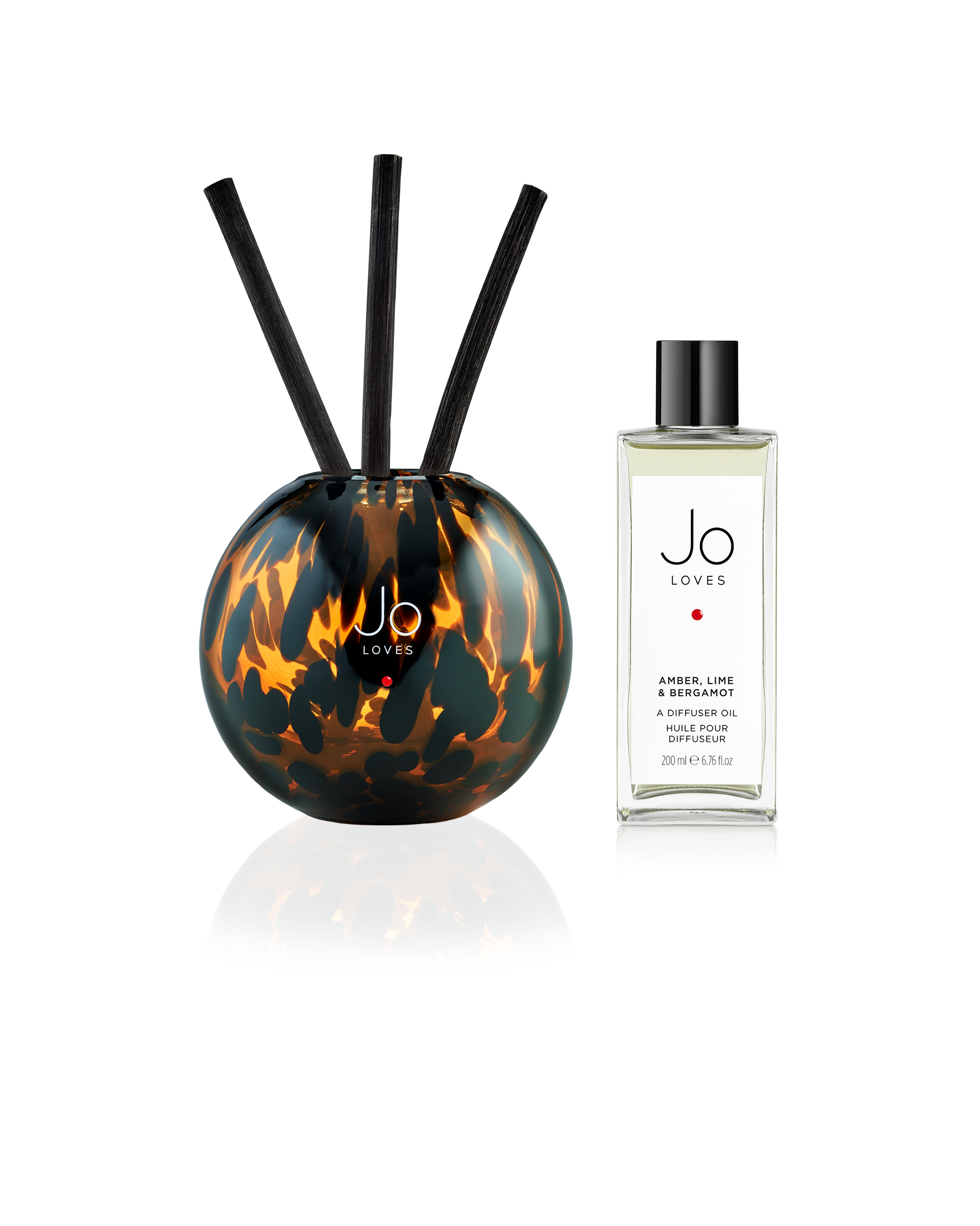 Jo Loves | Amber Lime & Bergamot A Diffuser Set | 200ml