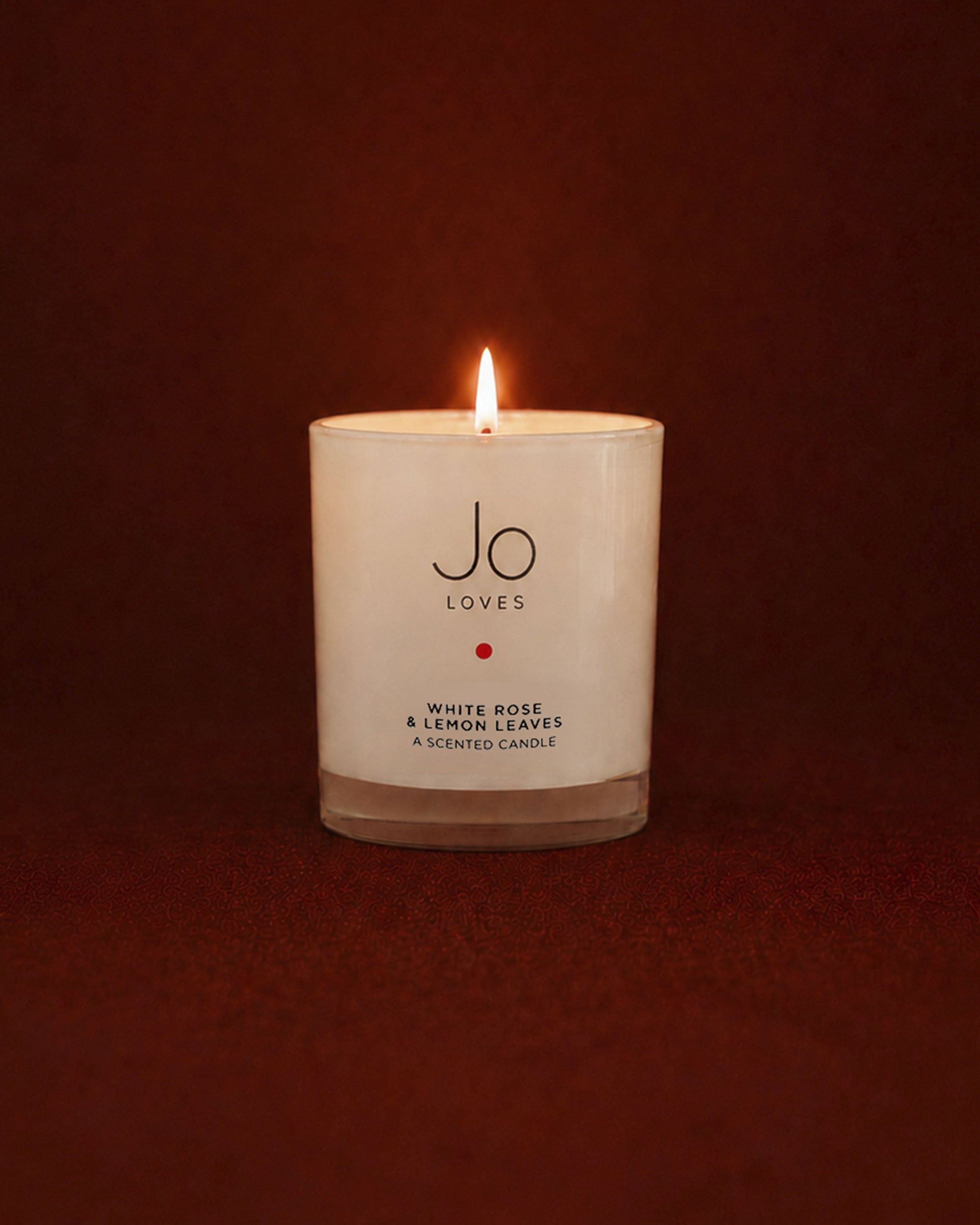 White Rose & Lemon Leaves Home Candle (185g)
