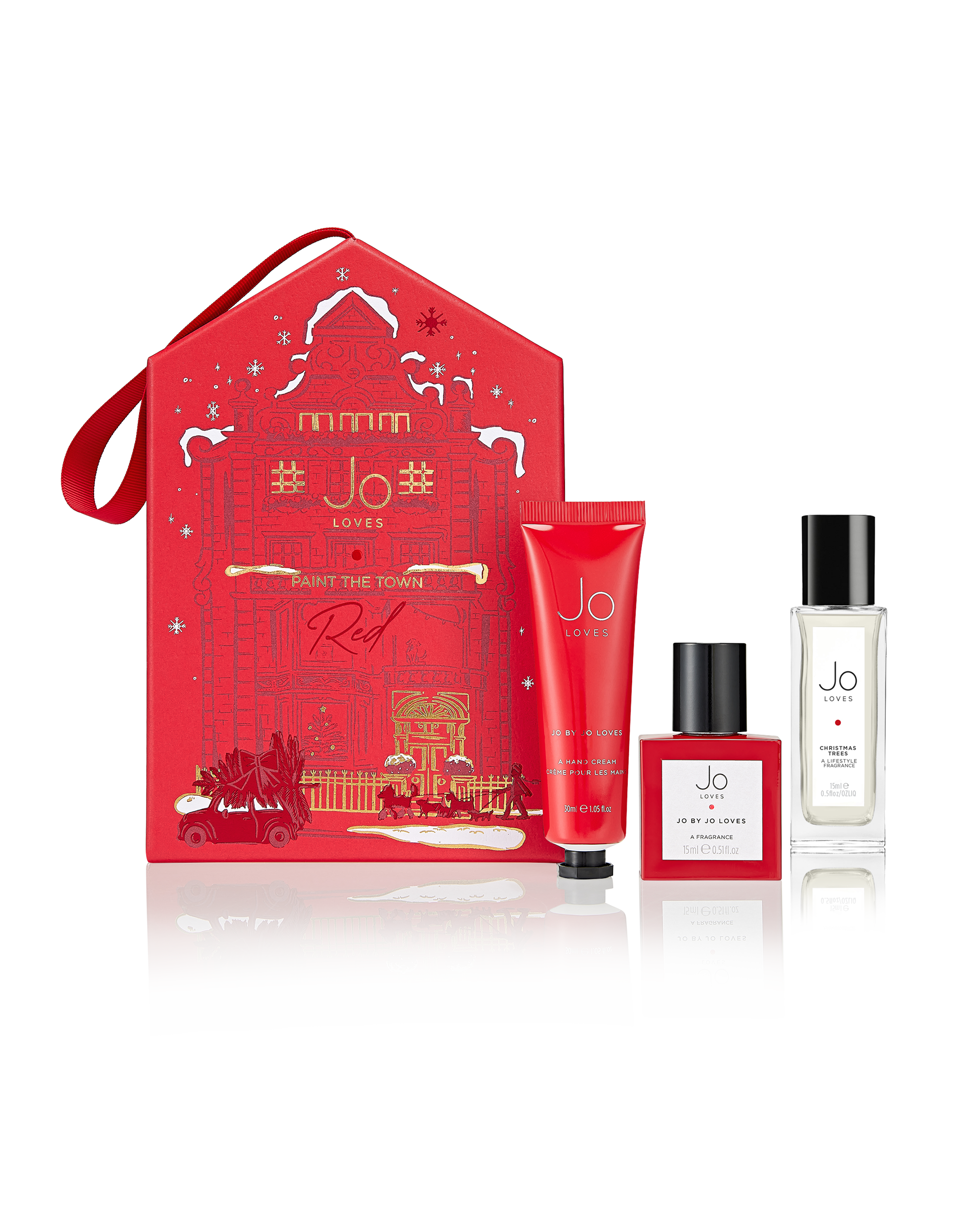 A Gift Set: Christmas Trees Lifestyle Fragrance + Jo by Jo Loves Bauble
