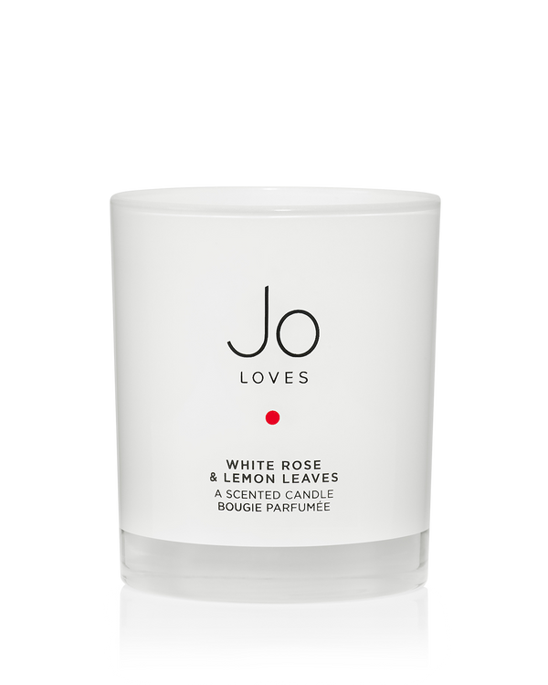 White Rose & Lemon Leaves Home Candle (185g) – Jo Loves